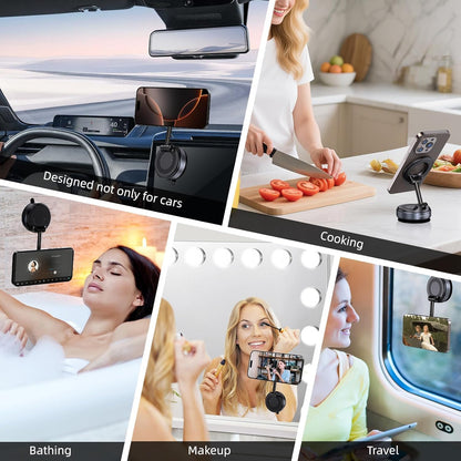 360° Magnetic Car Mobile Holder for Dashboard Vacuum Suction Phone Holder