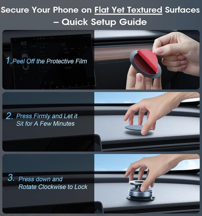360° Magnetic Car Mobile Holder for Dashboard Vacuum Suction Phone Holder